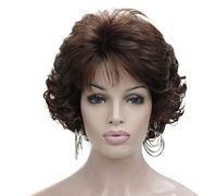 Kalyss Short Curly 100% Imported Premium Synthetic Fashion Brown Hair Wig For Women