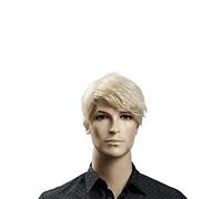 Kalyss Short Straight Men's Wig Blonde Heat Resistant Premium Synthetic Wig