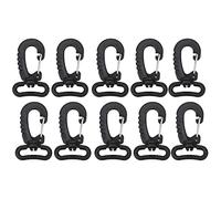 KAM 100pcs Plastic Swivel Snap Hooks Lobster Claw Clasp Trigger Clips Rotary Buckle Hook for Backpack, Travel Bag, Webbing Strap, Shoulder Bag, Handbag & Purse, 25mm, Black