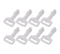 KAM 10pcs Plastic Claw Clasps Lanyard Snap Hooks Lobster Keyrings Clasp Trigger Clips Rotary Buckle Hook for Backpack, Webbing Strap, Travel Bag, Handbag, Pet Collar, DIY Crafts, 25mm, White