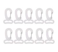 KAM 10pcs Plastic Swivel Snap Hooks Lobster Claw Clasp Trigger Clips Rotary Buckle Hook for Backpack, Travel Bag, Webbing Strap, Shoulder Bag, Handbag & Purse, 25mm, White