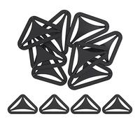 KAM 10pcs Plastic Triangle Buckle Adjuster Closed Triangular Buckle Clip Hooks for Backpack, Webbing Bag Strap, Shoulder Bag, Handbag & Purse, Pet Collar, Travel Bag, DIY Accessory, 35mm, Black