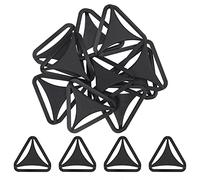 KAM 10pcs Plastic Triangle Buckle Adjuster Closed Triangular Buckle Clip Hooks for Backpack, Webbing Bag Strap, Shoulder Bag, Handbag & Purse, Pet Collar, Travel Bag, DIY Accessory, 45mm, Black