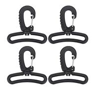 KAM 20pcs Plastic Swivel Snap Hooks Lobster Claw Clasp Trigger Clips Rotary Buckle Hook for Backpack, Travel Bag, Webbing Strap, Shoulder Bag, Handbag & Purse, 50mm, Black