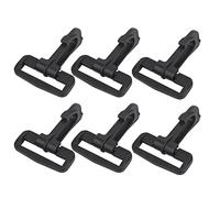 KAM 30pcs Plastic Claw Clasps Lanyard Snap Hooks Lobster Keyrings Clasp Trigger Clips Rotary Buckle Hook for Backpack, Webbing Strap, Travel Bag, Handbag, Pet Collar, DIY Crafts, 38mm, Black