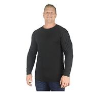 KAM Big Mens Black Espin Thermal Long Sleeve Top Base Layer for Sizes 2XL 3XL 4XL 5XL 6XL 7XL 8XL, Size : 8XL