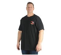 KAM Big Mens Black Legendary Racing Iron Wheels Muscle Car T Shirt Large Oversized Fashion Cotton for Sizes 2XL 3XL 4XL 5XL 6XL 7XL 8XL, Size : 4XL