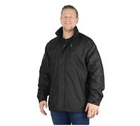 KAM Big Mens Black March Lightweight Waterproof Jacket Oversized Taped Seams for Sizes 2XL 3XL 4XL 5XL 6XL 7XL 8XL, Size : 3XL