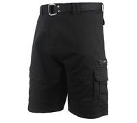 KAM Big Mens Black Reece Cargo Style Stretch Shorts Oversized Comfortable for Sizes 44 46 48 50 52 54 56 58 60, Size : 60"_Waist