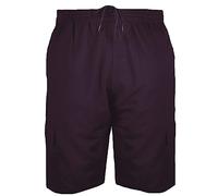 KAM Big Mens Burgundy Hoss Cargo Shorts Lightweight Tall Clothing 2XL 3XL 4XL 5XL 6XL 7XL 8XL, Size : 8XL