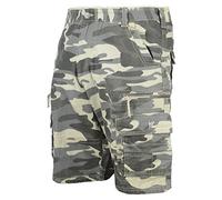 KAM Big Mens Charcoal Camo Pulau Camo Cotton Cargo Shorts Combat for Sizes 42 44 46 48 50 52 54 56 58 60, Size : 58"_Waist