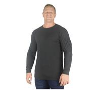 KAM Big Mens Charcoal Grey Espin Thermal Long Sleeve Top Base Layer for Sizes 2XL 3XL 4XL 5XL 6XL 7XL 8XL, Size : 8XL