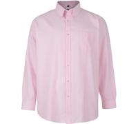 Kam Big Mens Oxford Long Sleeve Shirt in Pink 3XL 4XL 5XL 6XL 7XL 8XL