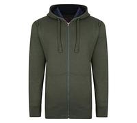 Kam Big & Tall Khaki Zip Through Hoodie - Men's