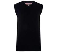 KAM Big & Tall Sleeveless Knitted Jumper - Men's Black