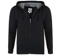 KAM Big & Tall Zip Through Hoodie - Men's Black