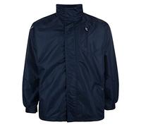 Kam Black: Waterproof Breathable Rain Jacket 2XL 3XL 4XL 5XL 6XL 7XL 8XL (4XL)