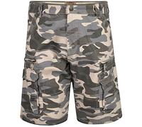 KAM Camo Cargo Shorts Combat Multi Pocket Holiday Camouflage Mens Summer Shorts by Jeanbase Charcoal 44