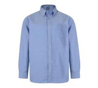 Kam Casual Long Sleeve Oxford Shirt for Men in Denim, 8XL