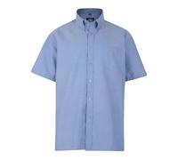 Kam Casual Short Sleeve Oxford Shirt for Men in Denim, 4XL