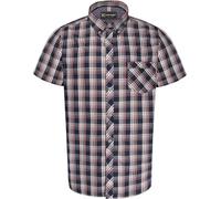 KAM Check Shirt Short Sleeve Casual Cotton Button Down Mens Plus Size 2-8XL 6337 (UK, Alpha, 7XL, Plus, Regular, Navy)