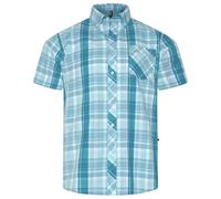 Kam Check Shirt Short Sleeve Casual Cotton Button Down Mens Plus Size 2-8XL 6378 (UK, Alpha, 5XL, Plus, Regular, Aqua)