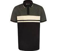 Kam Dobby Weave Polo Shirt Casual Summer Top Stripe Kingsize 2XL-8XL 5462 (as8, Alpha, xx_l, Regular, Regular, Black)