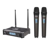 Kam KWM1920 Dual UHF Handheld Wireless Microphone Karaoke DJ Multi Channel