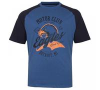 KAM Eagle Print T-Shirt Graphic Raglan Short Sleeve Crew Neck Casual Mens Plus Size 2XL-8XL 5737