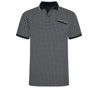Kam Geo Print Polo Shirt Cotton Collared Stretch Plus Size Mens Big 2XL-8XL 5541 (UK, Alpha, 4XL, Plus, Regular, Carbon)
