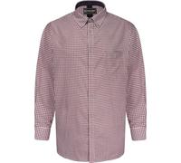 KAM Gingham Check Shirt Long Sleeve Button Down Casual Mens Plus Size 6302LS (UK, Alpha, 5XL, Plus, Regular, Navy)