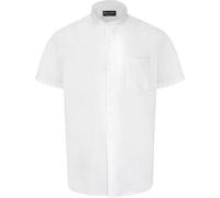 KAM Grandad Shirt Button Up Premium Short Sleeve Mens Plus Size 2XL-8XL P020B (UK, Alpha, XXL, Plus, Regular, White)