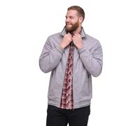 KAM Harrington Jacket Collar Premium Zip Up Long Sleeve Mens 2XL-8XL KBS 444 (UK, Alpha, 6XL, Plus, Regular, Silver)