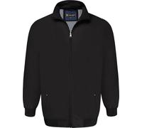 KAM Harrington Jacket Collar Premium Zip Up Long Sleeve Mens 2XL-8XL KBS 445 (UK, Alpha, 7XL, Plus, Regular, Black)