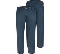 KAM Jeans Regular Fit Zip Fly Belt Loops Pockets Casual Pants Mens 40-60W Bens (UK, Waist, 46, Regular, Short, Smokey Blue)