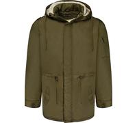Kam Jeanswear Adults Mens Sherpa Lined Parka Coat Army Green 4XL KV112