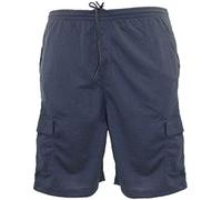 Kam Jeanswear Kam Mens Big Size Cotton Terry Jersey Cargo Shorts (300) in Navy in 4XL