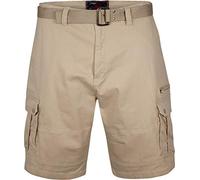 KAM Jeanswear Men's Belted Cargo Stretch Shorts - Beige - 54