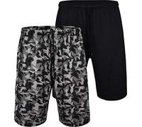 KAM Jeanswear Mens Brady Jersey Twin Pack Longe Shorts - Black - 5XL