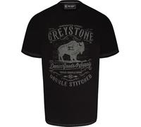 Kam Jeanswear Mens Greystone Denim Goods Graphic Print T-Shirt - Black