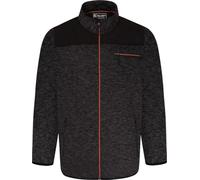 Kam Jeanswear Mens Lightweight Twisted Marl Zip Fleece Jacket - Black - 4XL
