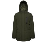 Kam Jeanswear Mens Long Heavyweight Quilted Soft Shell Coat - Green - 4XL