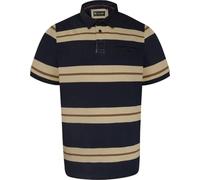 Kam Jeanswear Mens Multi Stripe Short Sleeve Rugby Polo Shirt - Blue - 4XL