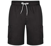 KAM Jeanswear Men's Plain Cargo Swim Shorts - Black - 6XL