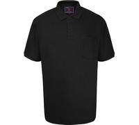 KAM Jeanswear Men's Plain Polo Shirt-Black-3XL