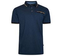 Kam Jeanswear Mens Short Sleeve All Over Mini Geo Print Polo Shirt - Blue - 5XL