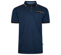 Kam Jeanswear Mens Short Sleeve All Over Mini Geo Print Polo Shirt - Blue - 6XL