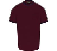 Kam Jeanswear Mens Shoulder Tape Ringer Short Sleeve T-Shirt - Red - 4XL