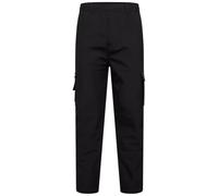 Kam Jeanswear Mens Soft Shell Elasticated Loose Fit Cargo Trouser - Black - 7XL