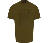 Kam Jeanswear Mens Vintage Denim Graphic Print SS T-Shirt - Green